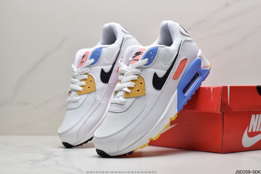 200 耐克Nike WMNS Air Max 90 ”Solar Flare”复古气垫百搭休闲运动慢跑鞋CZ3950-100