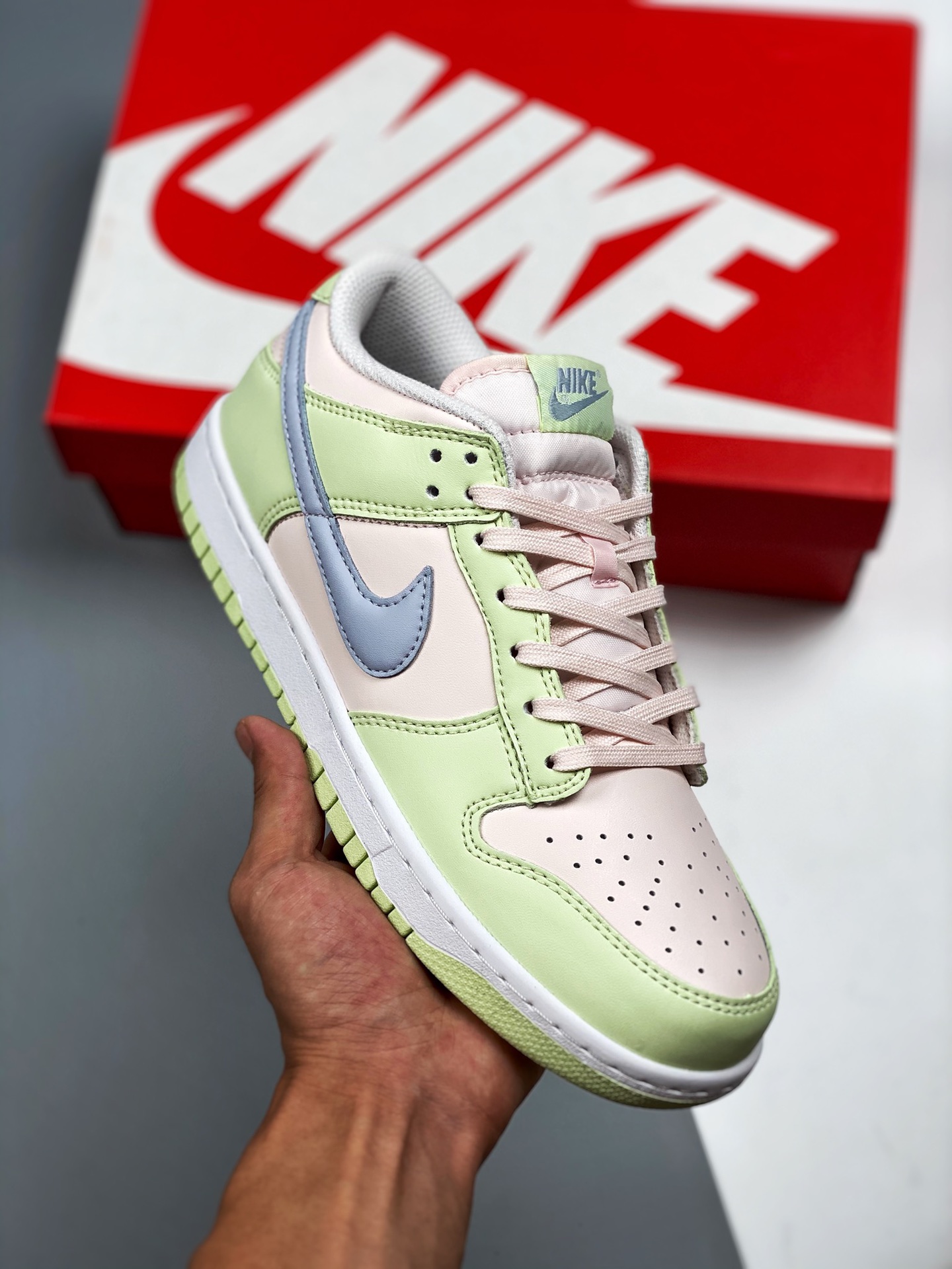 Apoyo para tienda 3 NK SB Dunk Low "Lime Ice" amarillo y rosa, lima helada #etiqueta tejida de fábrica original, coinci…