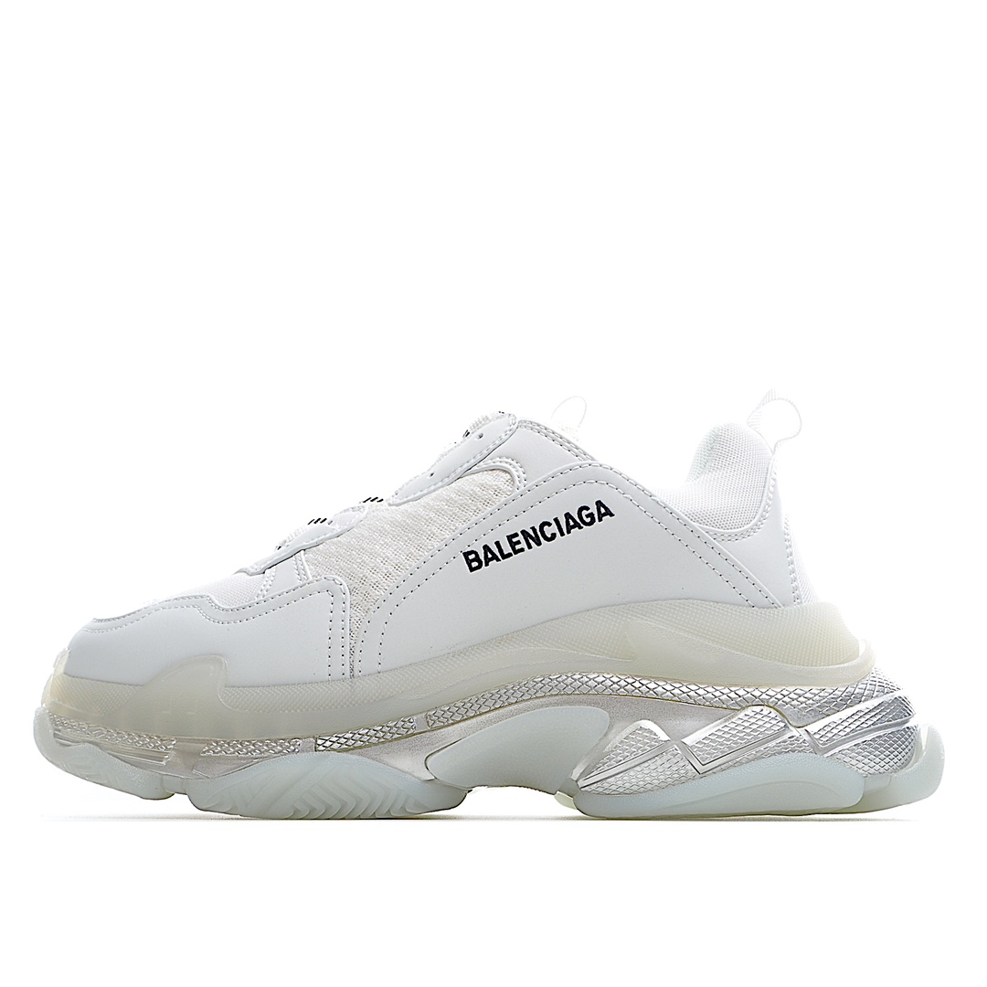 ok纯原公司级原盒Balenciaga  Triple S 巴黎世家气垫底复古跑鞋 原鞋购入 可直观对比正品材料：原厂数据打造私模原档案开发 气垫TPU组合软底 釆购原厂进口头层皮 进口机电绣正确字体 侧边TPU透气孔匹配原版 “Balenciaga ”大底LOGO立体感十足配套布袋、鞋带、合格证齐全