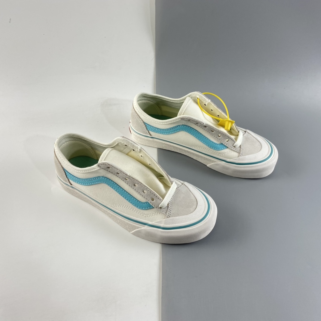 P150  VANS Style  36 万斯半月包头灰白果冻条雾霾蓝米色低帮滑板情侣鞋 VN0A32CJ6JA
