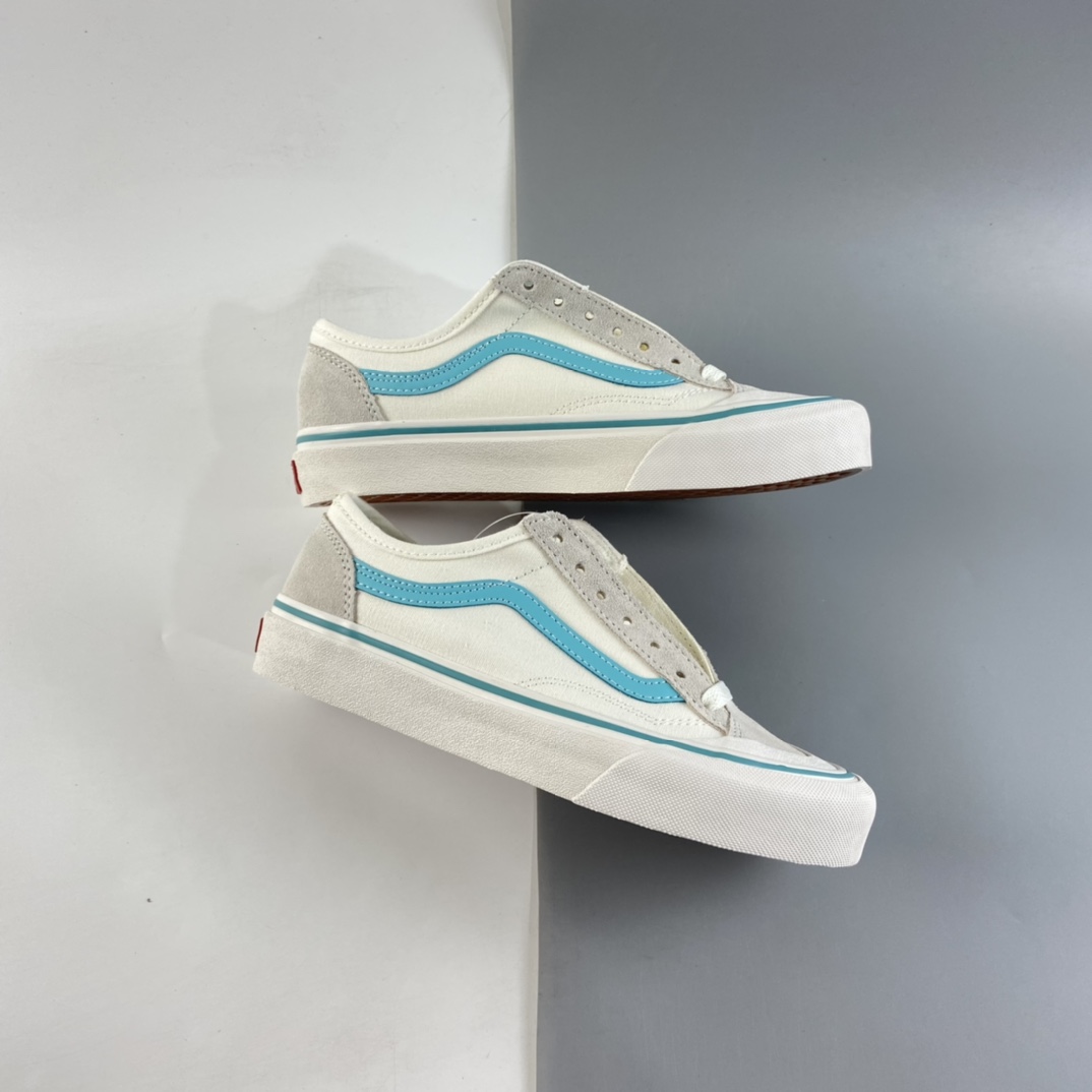 P150  VANS Style  36 万斯半月包头灰白果冻条雾霾蓝米色低帮滑板情侣鞋 VN0A32CJ6JA
