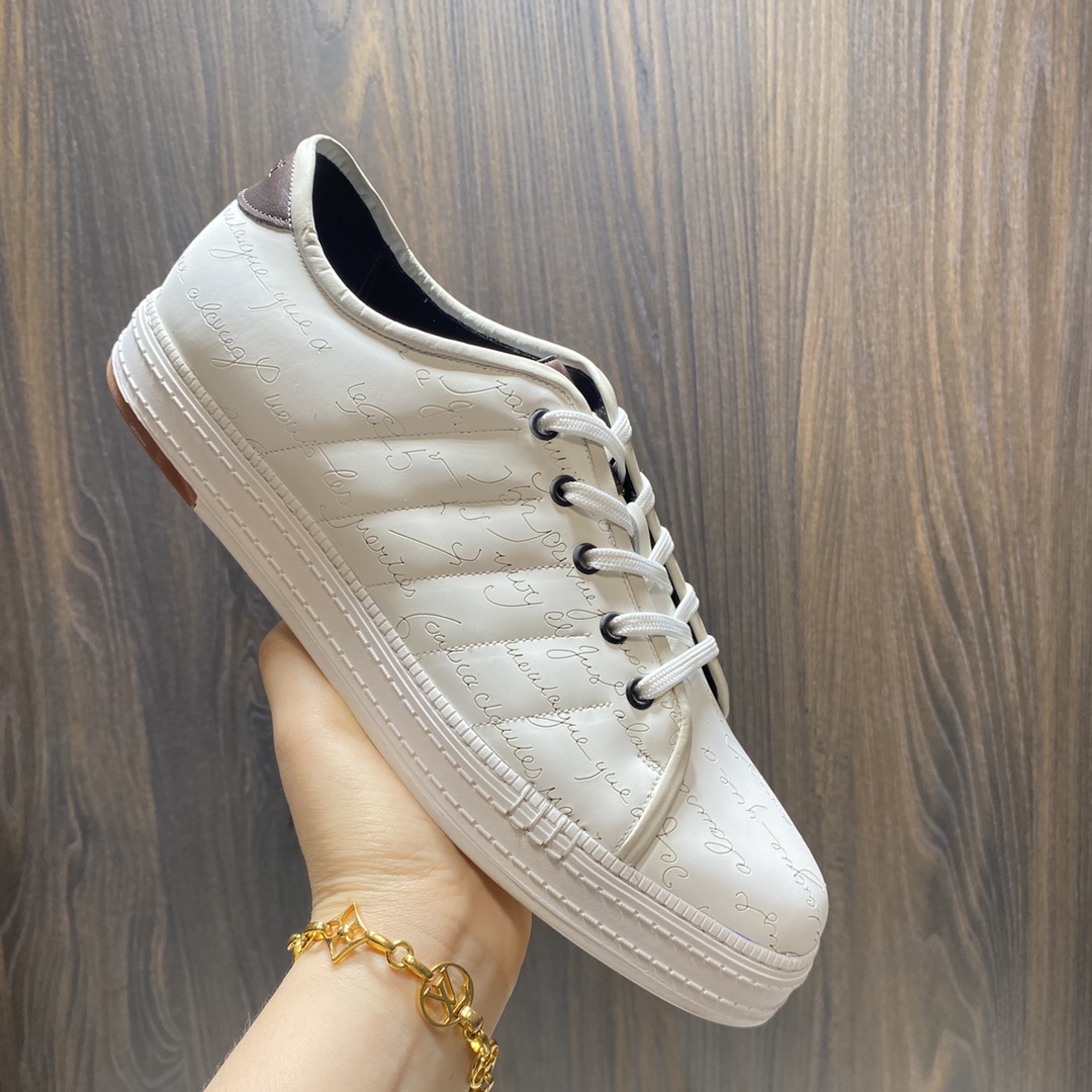 💋 💍 BERLUT*布鲁提 新品🆕 男士休闲运动鞋板鞋系列 鞋面采用进口皮胚车线几何菱形图案 全鞋身都