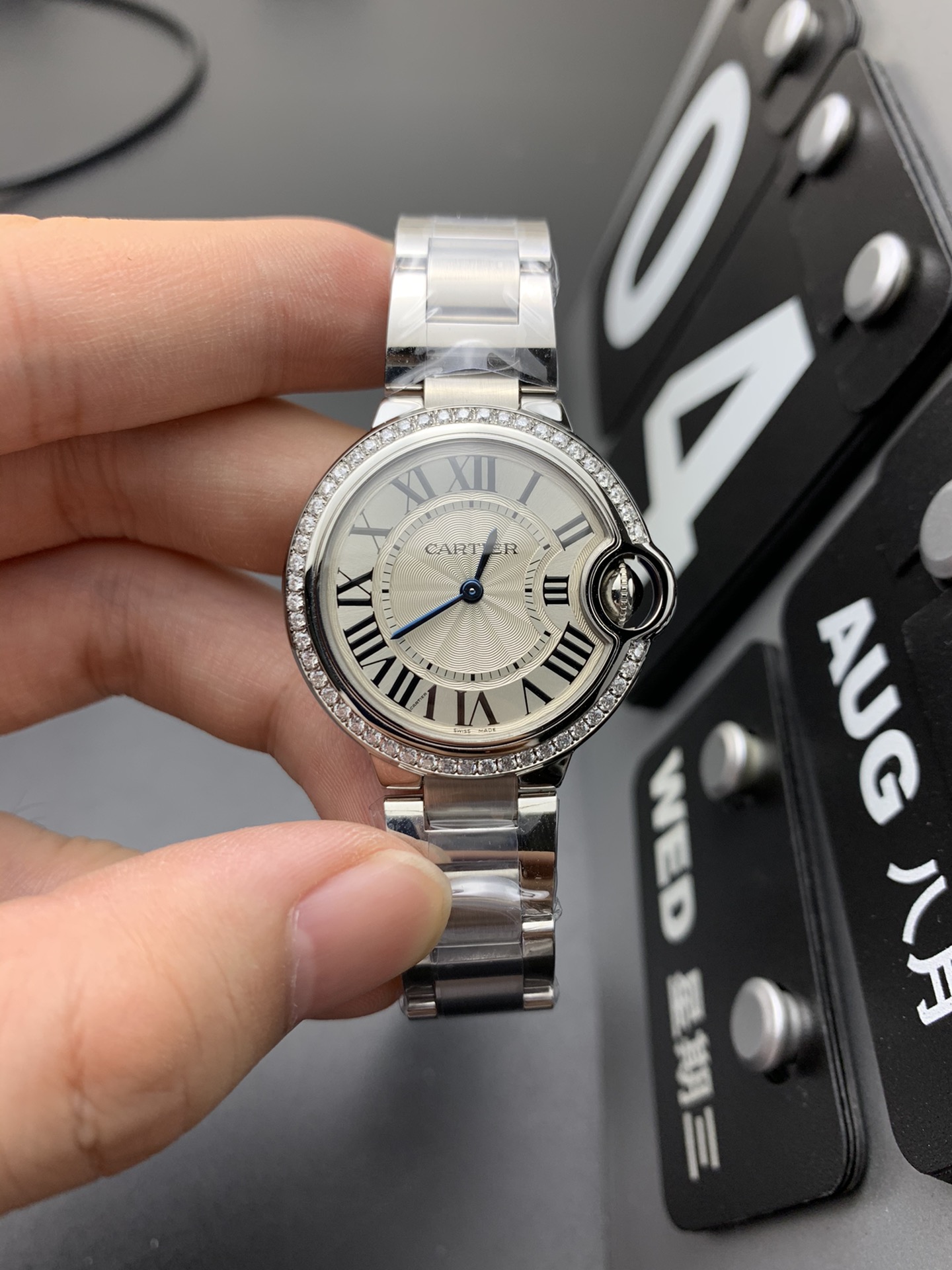 Cartier V6 33定做莫桑钻