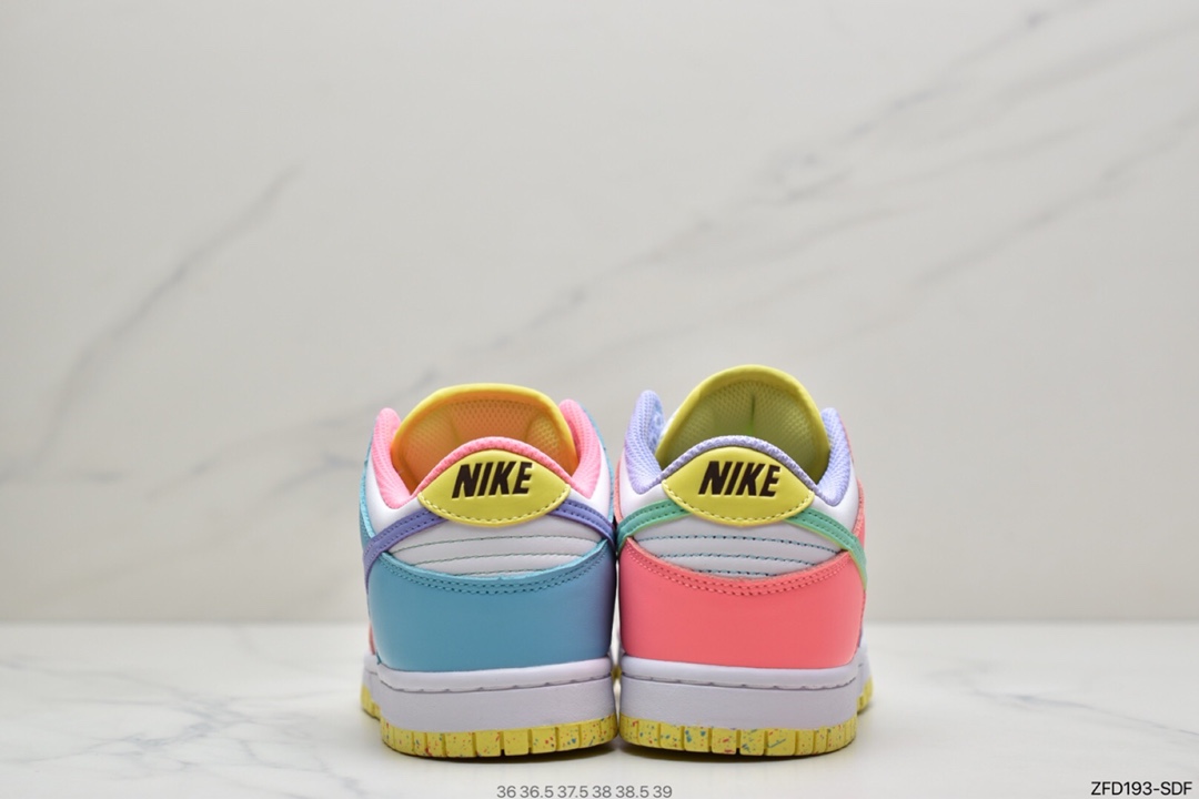 280 耐克NK Dunk SB  Low 白紫粉绿蓝色 鸳鸯 彩色拼接DD1872-100