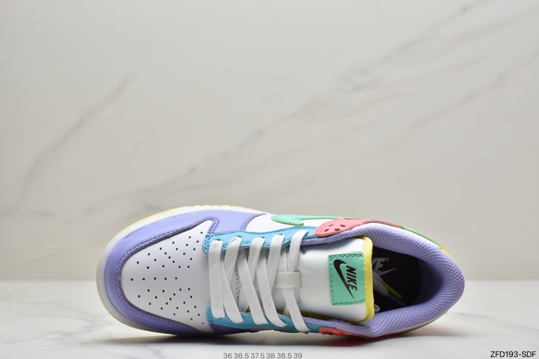 280 耐克NK Dunk SB  Low 白紫粉绿蓝色 鸳鸯 彩色拼接DD1872-100
