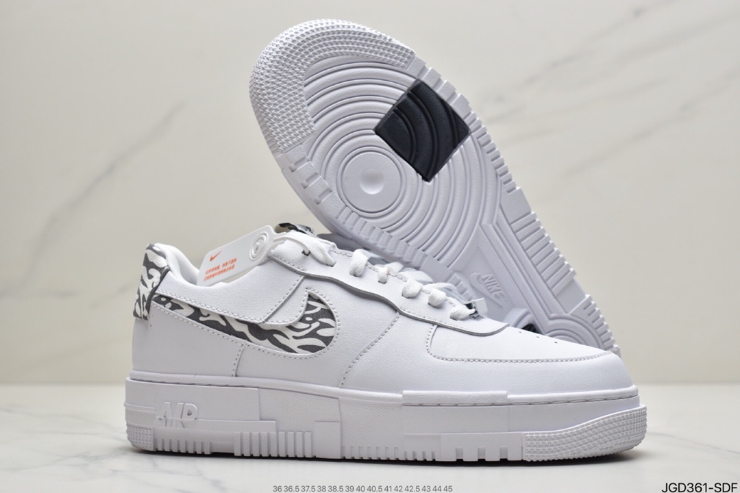 180 耐克/NIKE 耐克空军低帮板鞋  白豹纹 小清新解构风运动板鞋 DH9632-101