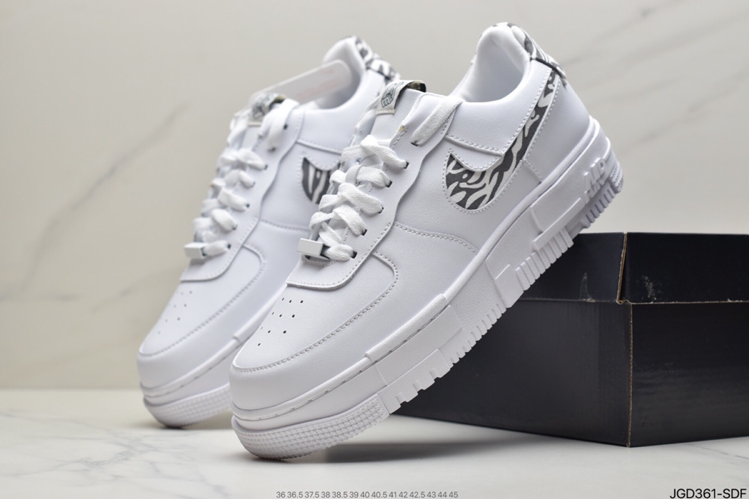 180 耐克/NIKE 耐克空军低帮板鞋  白豹纹 小清新解构风运动板鞋 DH9632-101