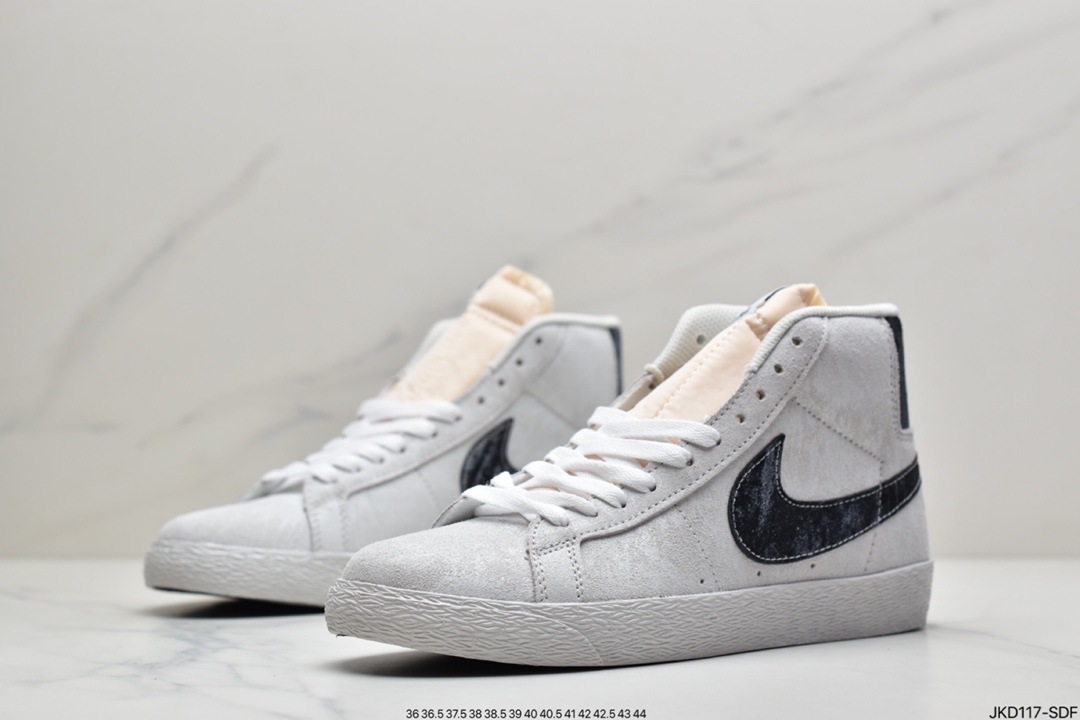 160 NIKE耐克男女鞋秋季Blazer Mid开拓者猪八戈运动高帮休闲鞋板鞋DA1839-300