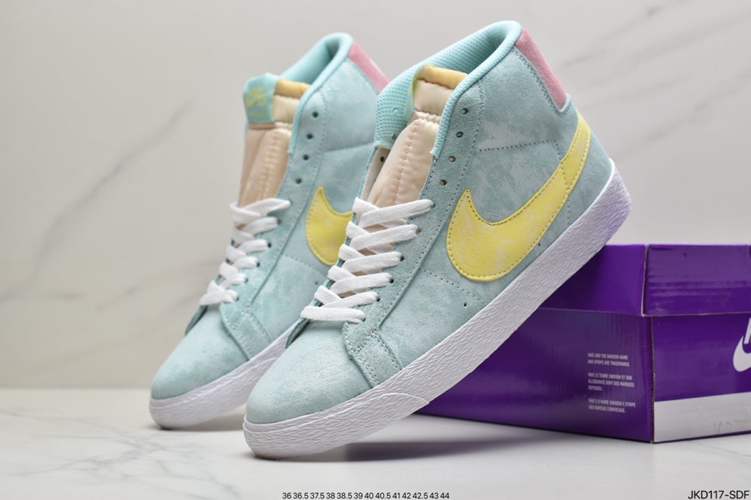 160 NIKE耐克男女鞋秋季Blazer Mid开拓者猪八戈运动高帮休闲鞋板鞋DA1839-300