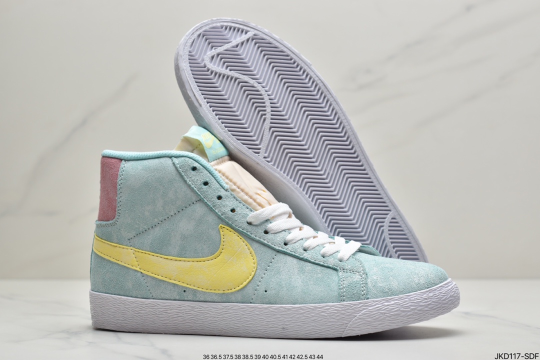 160 NIKE耐克男女鞋秋季Blazer Mid开拓者猪八戈运动高帮休闲鞋板鞋DA1839-300
