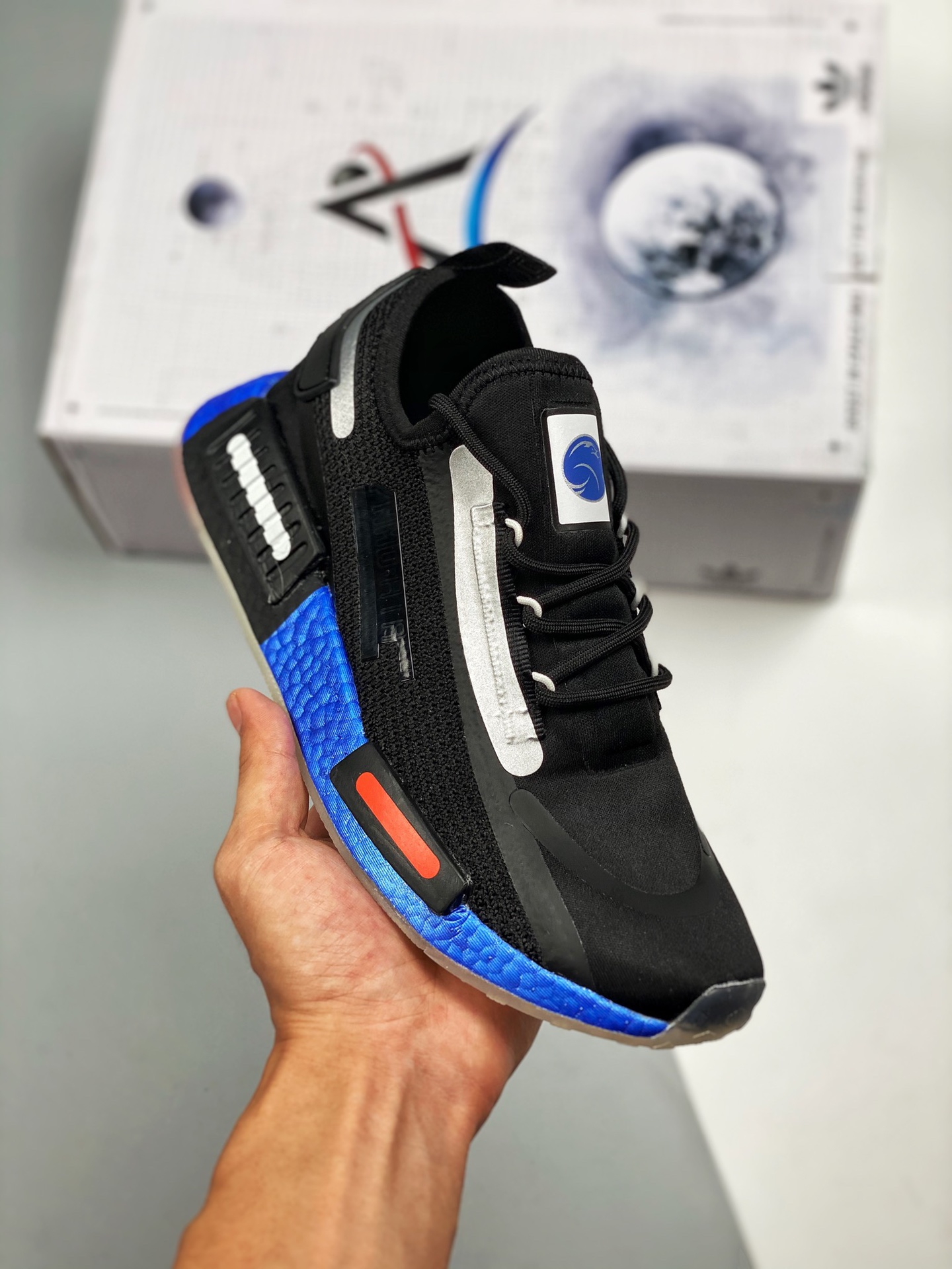 AD NMD _R1 Spectoo negro versión Hupu, lanzamiento sincronizado en tienda ‼️ Almacenamiento en stock, suministro establ…