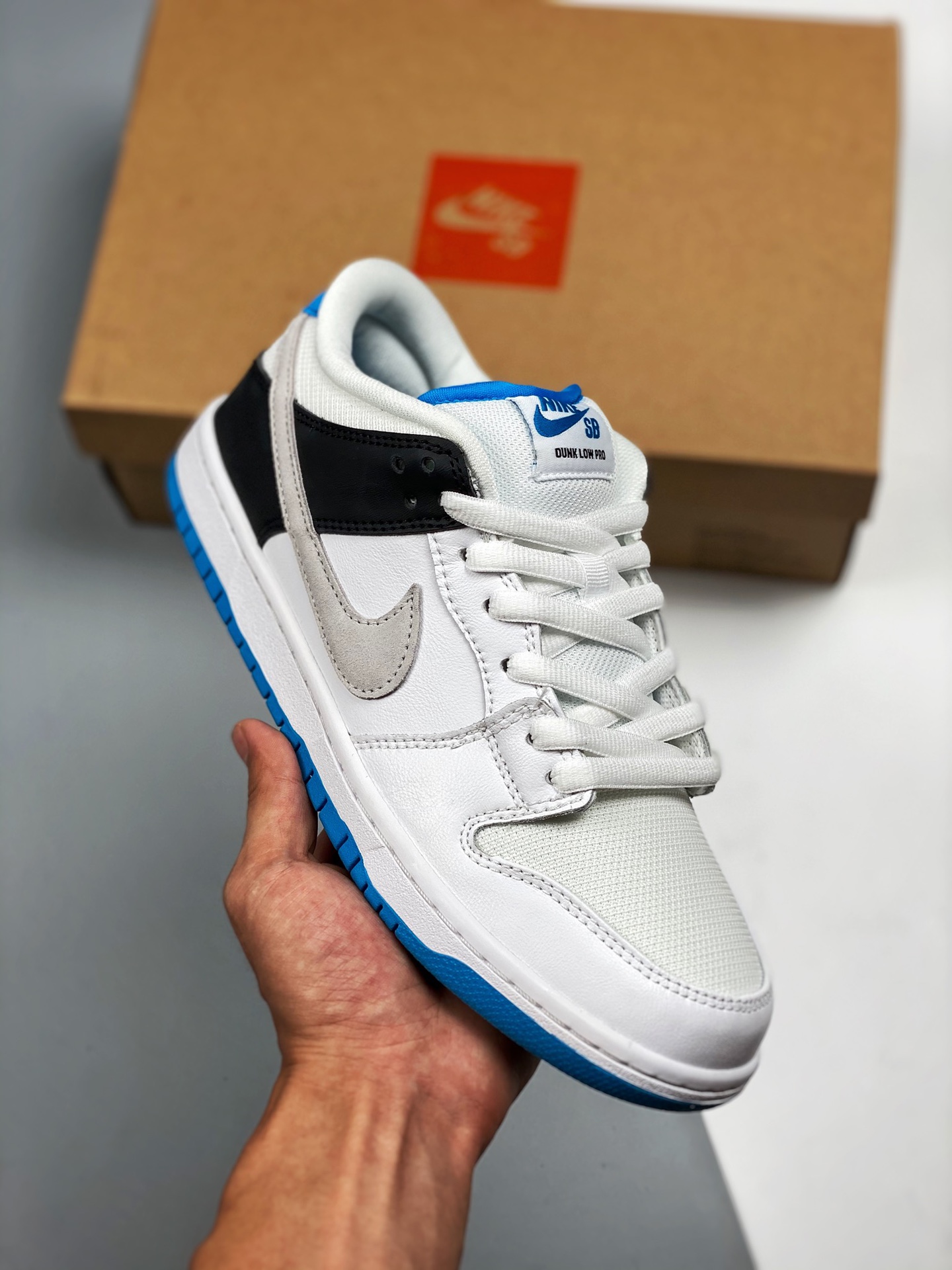 Nike SB Dunk Low "Laser Blue" Blanco Negro Azul, calidad pura original de fábrica #Etiqueta tejida de fábrica original,…