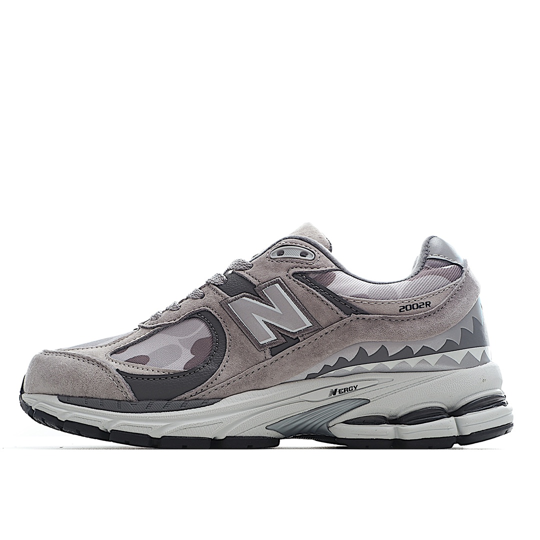G5 BAPE安逸猿A bathing ape x NB新百伦New Balance ML 2002系列 元祖灰鲨鱼迷彩反光 ML 2002RBG