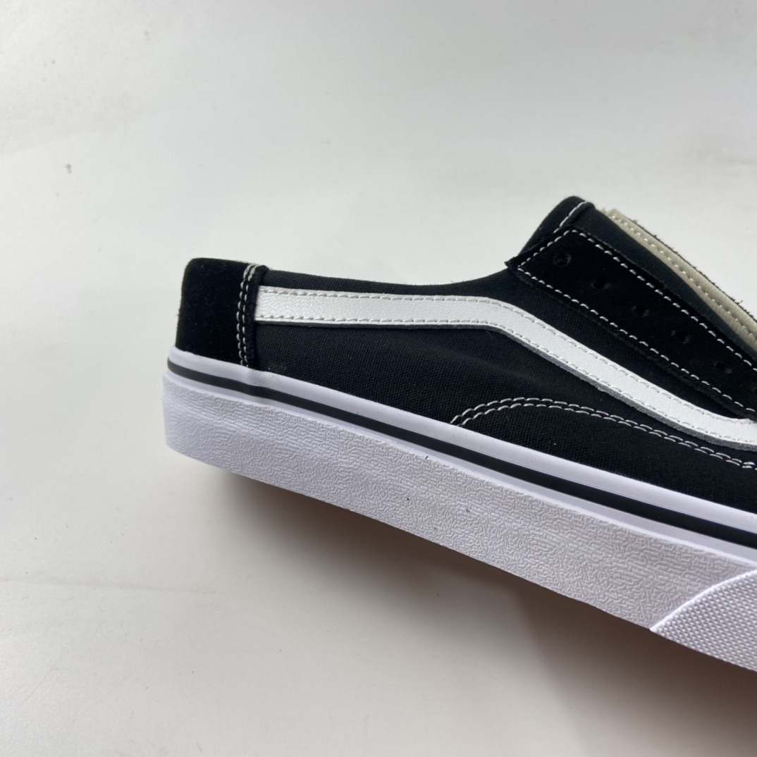 P140  Vans Old Skool 黑白低帮经典半拖一脚蹬 VN0A3MUS6BT