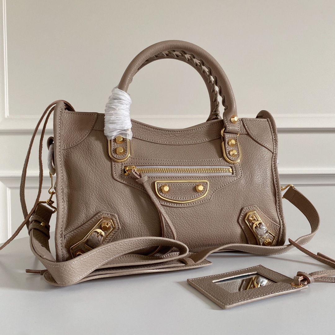Balenciaga Le City Small Bag, Goat Leather, Gold Hardware, Adjustable Strap 3 i1628142515 3261 1