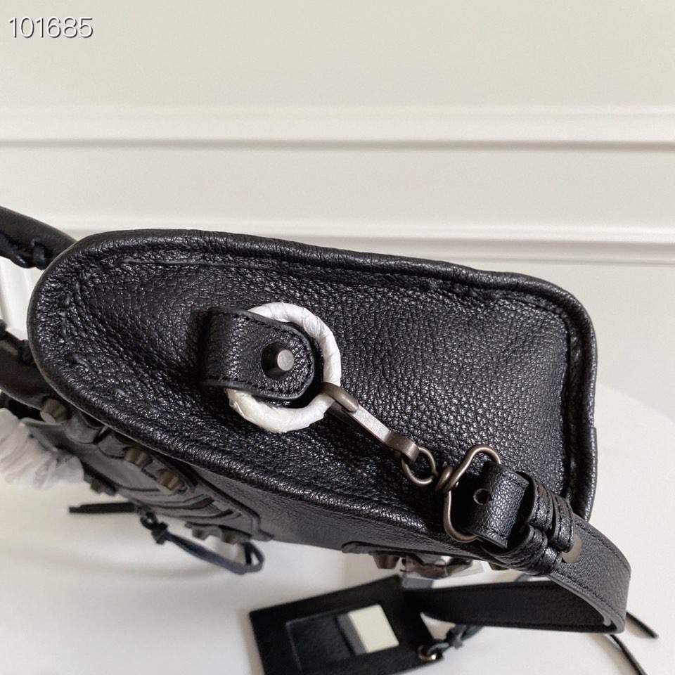 Balenciaga Le City Small Black Leather Handbag, 30cm, with Shoulder Strap 5 i1628143443 7478 4