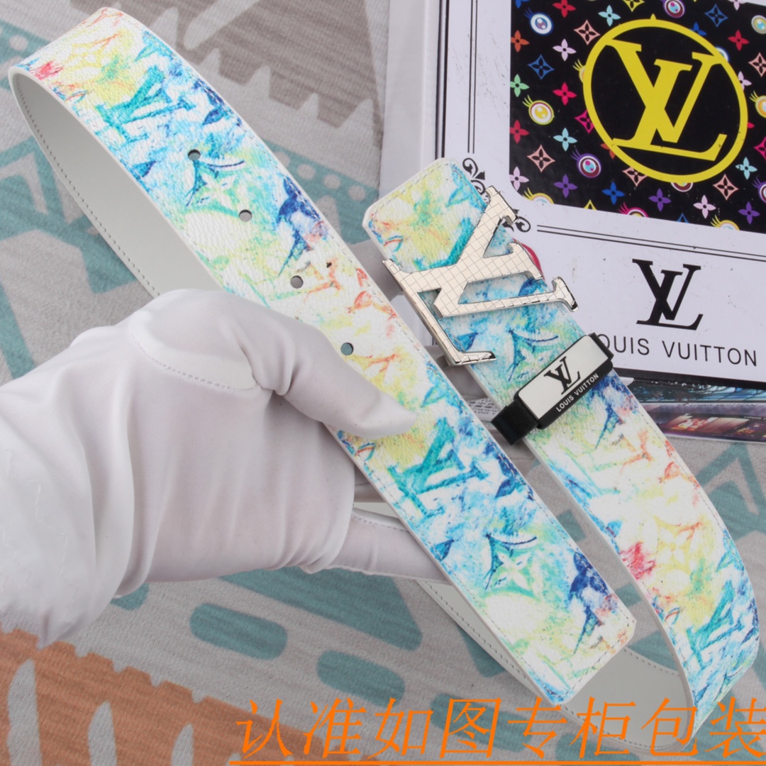 腰带皮带LV路易威登原单牛皮皮带男款