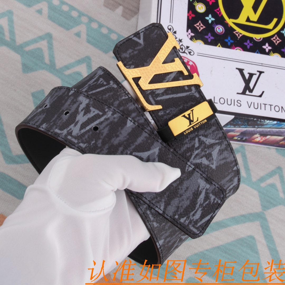 腰带皮带LV路易威登原单牛皮皮带男款
