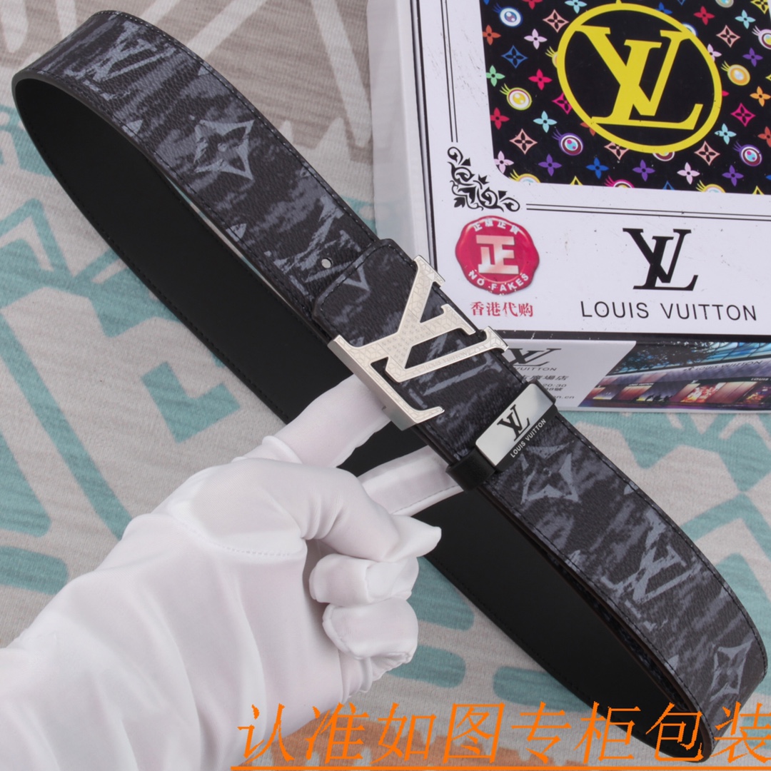 腰带皮带LV路易威登原单牛皮皮带男款