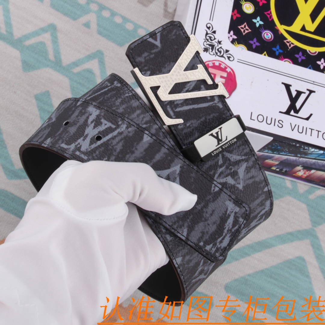 腰带皮带LV路易威登原单牛皮皮带男款