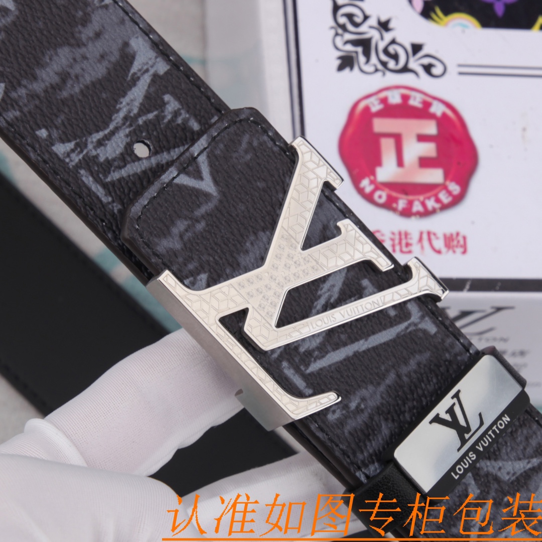 腰带皮带LV路易威登原单牛皮皮带男款