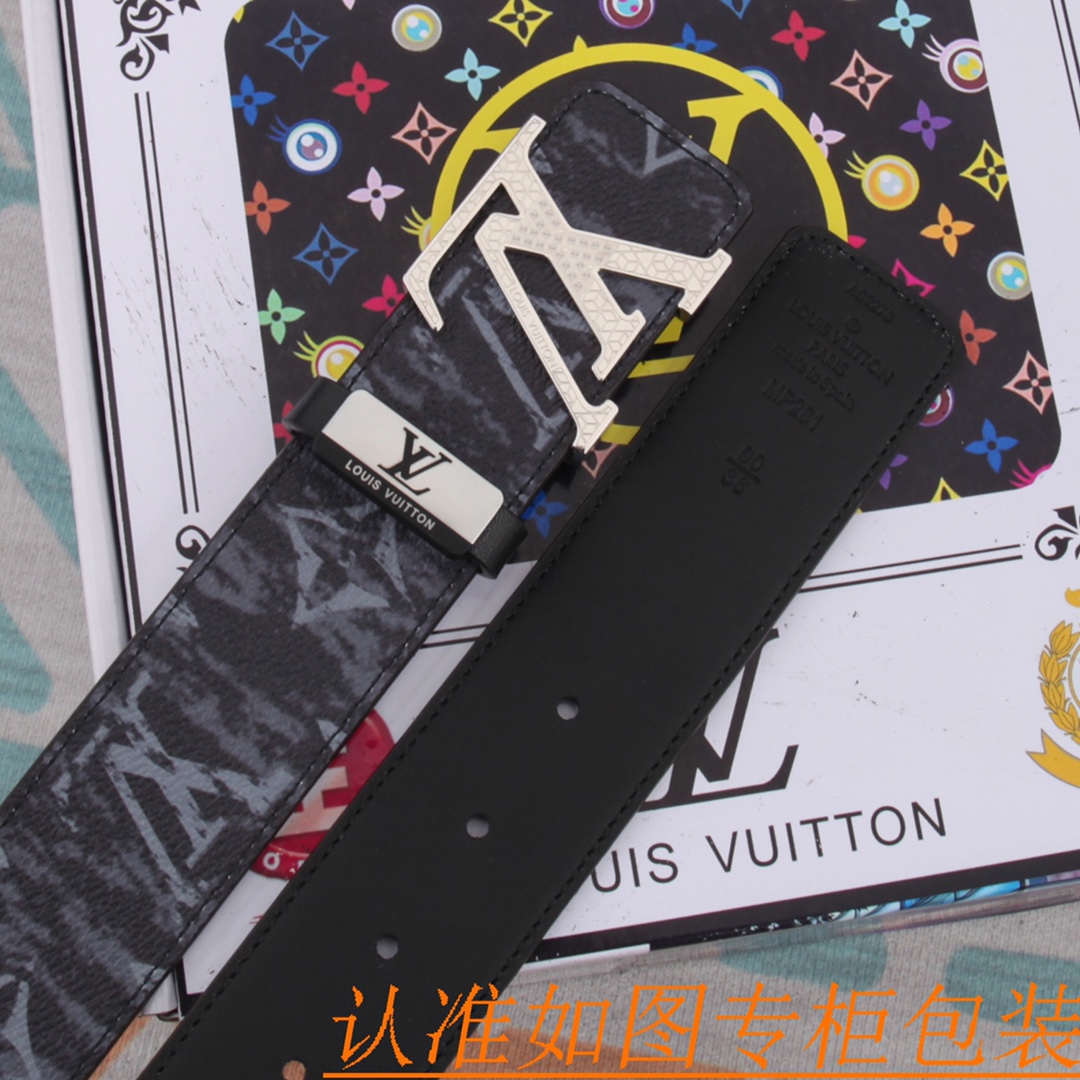 腰带皮带LV路易威登原单牛皮皮带男款