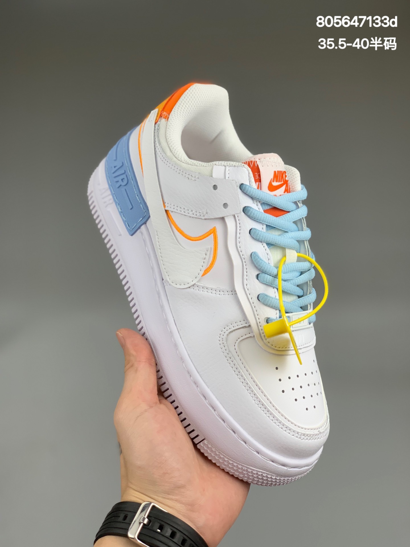 
Nike Air Force 1 Shadow 全新少系女解构主义设计 马卡空龙军一号轻量增高低帮百搭板鞋层双轻量EVA发中泡底+防滑RB橡胶外底圈鞋底纯品原质、亲价民格！尺码：35.5 36 36.5 37.5 38 38.5 39 40货号：CU8591
编码：805647133d