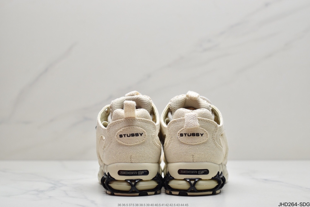 190 Stussy斯图西 x Nike Air Zoom Spiridon Caged 2斯皮里慢跑鞋“乳白黑麻布”CQ5486-200