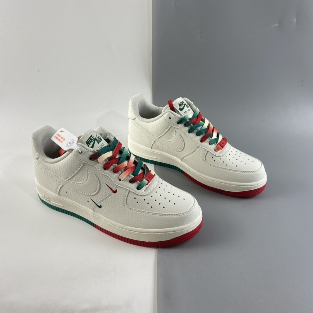 P260  NIKE  Air Force 1 Low ’07 “米红绿”密尔沃基雄鹿队板鞋  BU6638-180