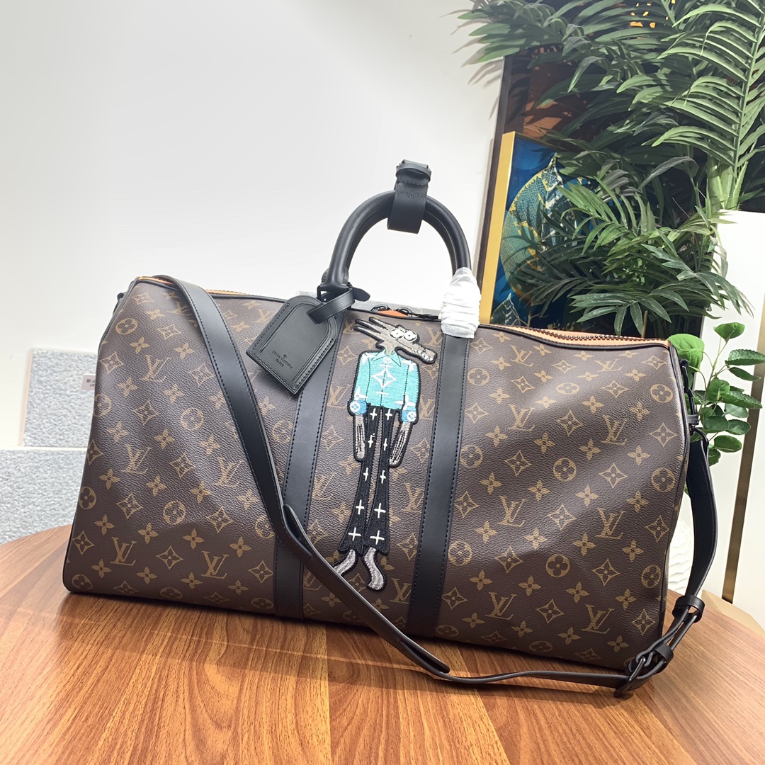 Buy 2023 Replica
 Louis Vuitton LV Keepall Travel Bags Embroidery Monogram Canvas M45616