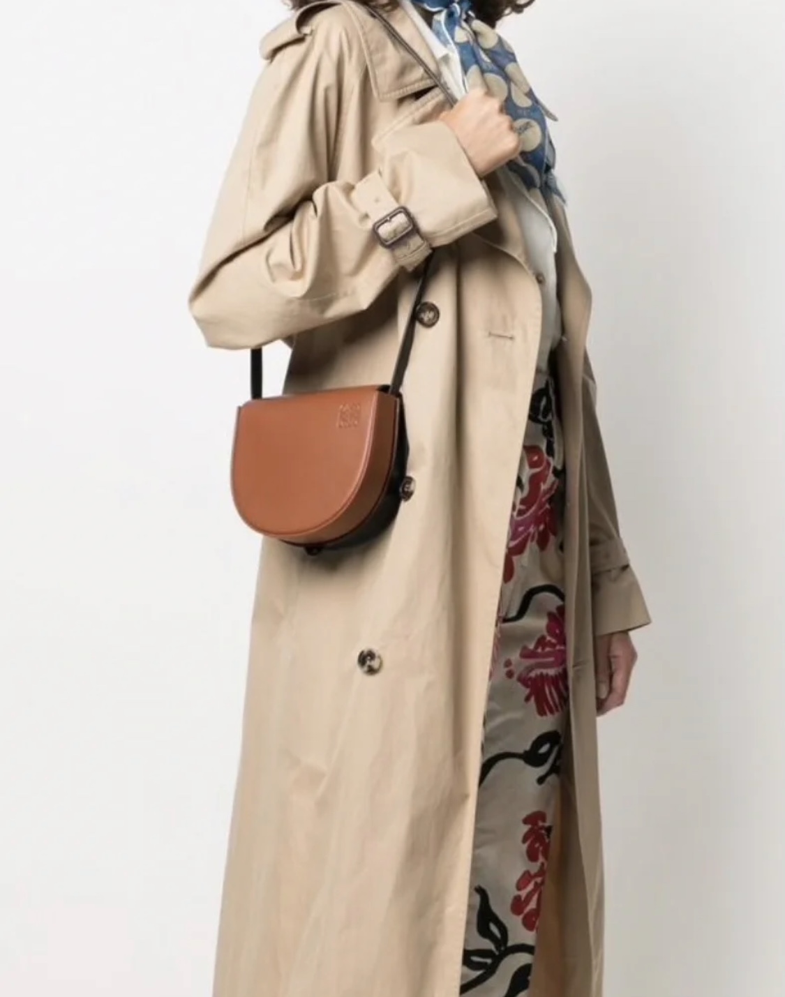 LOEWE罗意威 Heel duo系列单肩包 0508棕黑