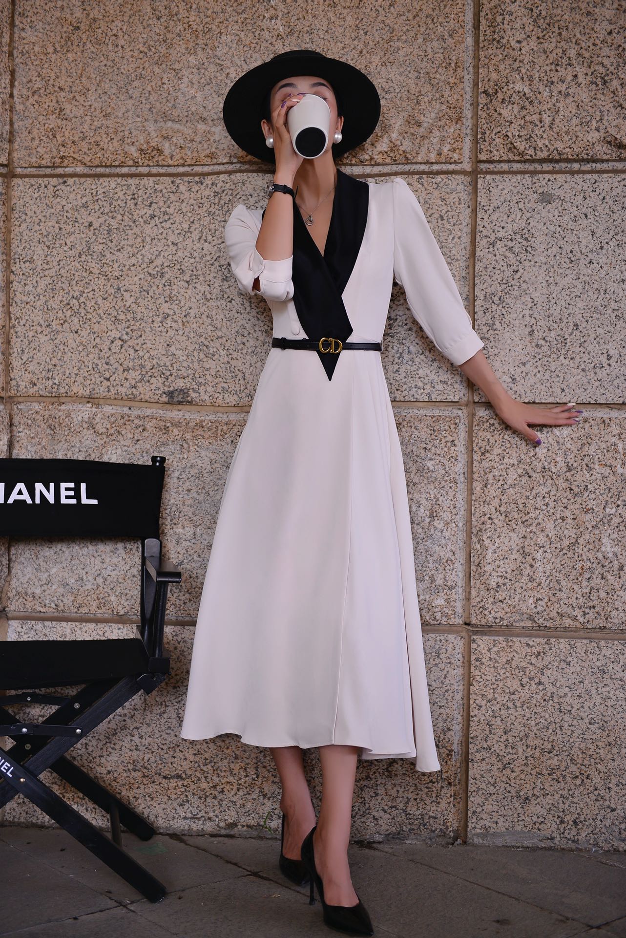 High-Quality Women’s Clothes with Aphrodisiac Collar Dress in Various Sizes and Colors