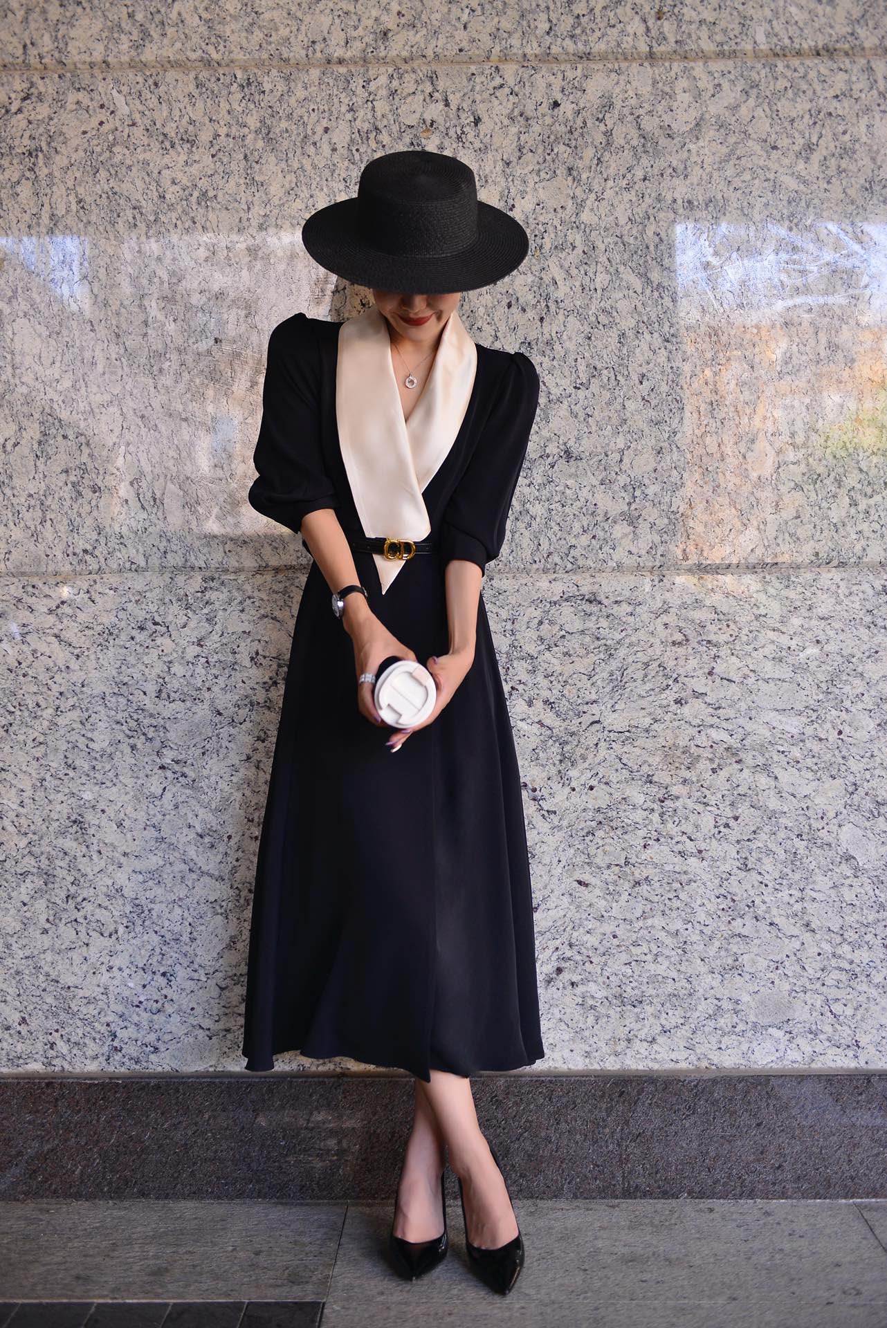 High-Quality Women’s Clothes with Aphrodisiac Collar and Super-Modeled Flavour Dress - 图片 5