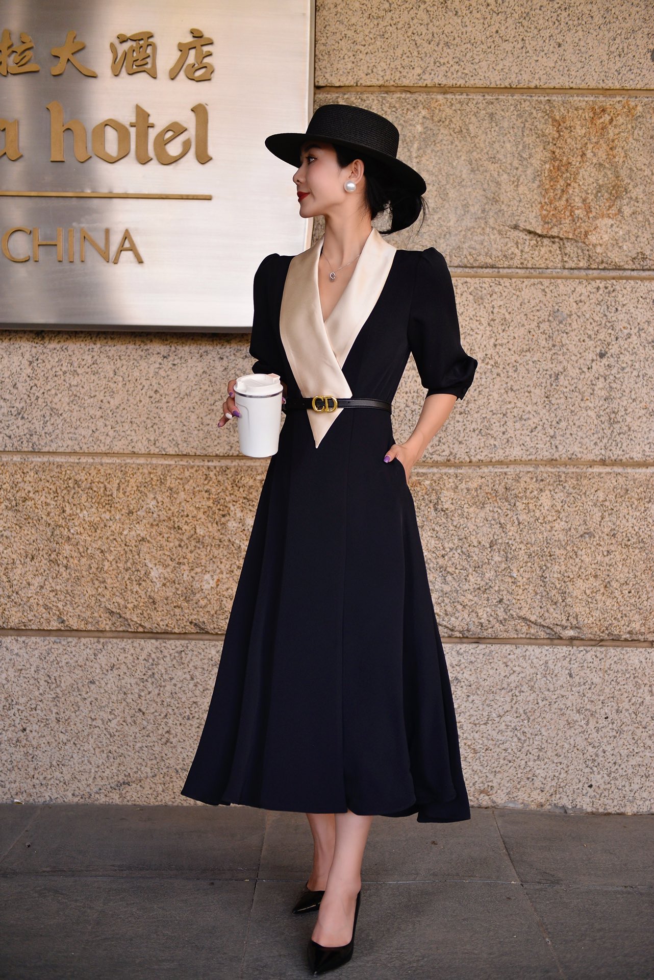 High-Quality Women’s Clothes with Aphrodisiac Collar and Super-Modeled Flavour Dress - 图片 8