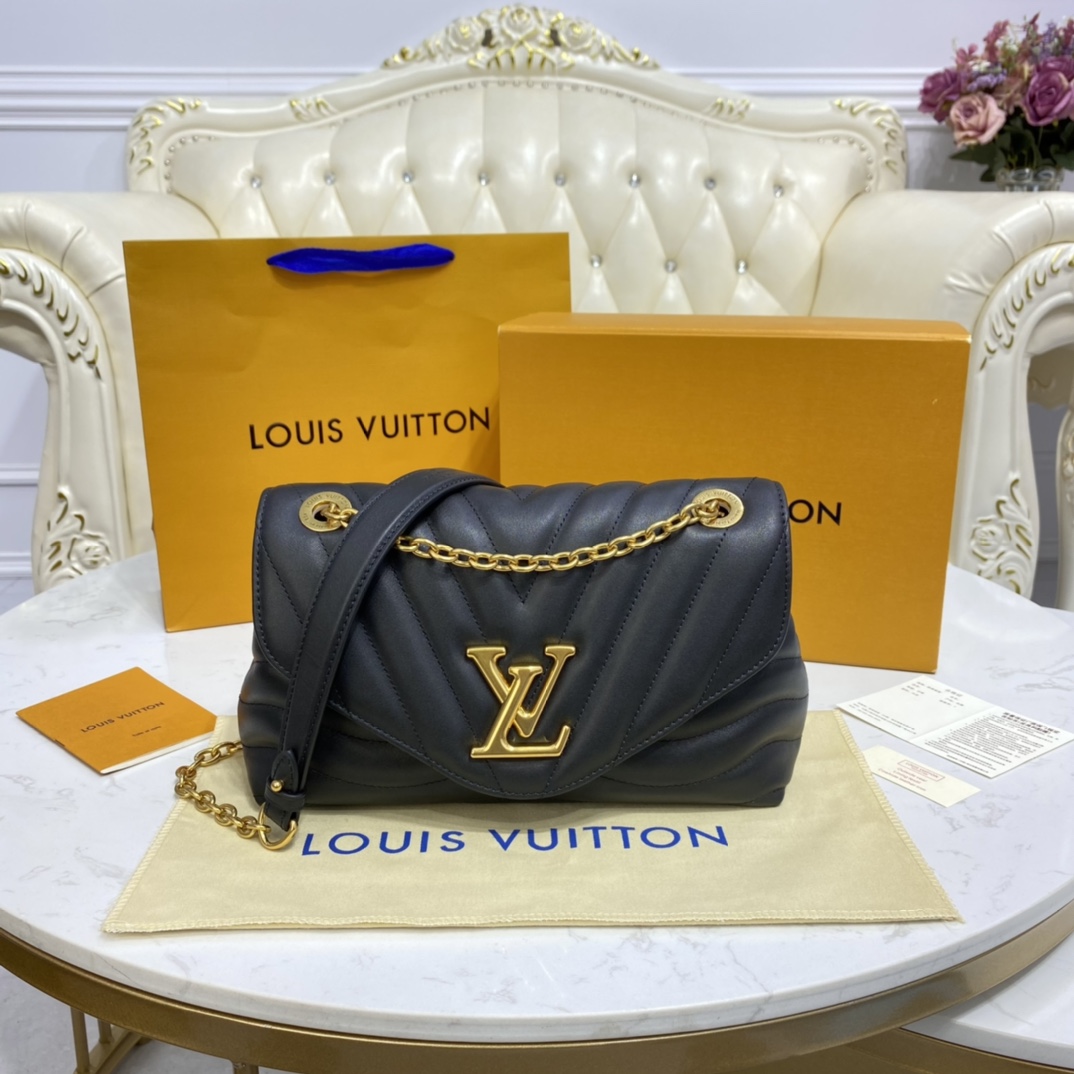 Louis Vuitton LV New Wave Handbags Crossbody & Shoulder Bags Black Gold Green Grey Red White Yellow Engraving Vintage Chains m58550
