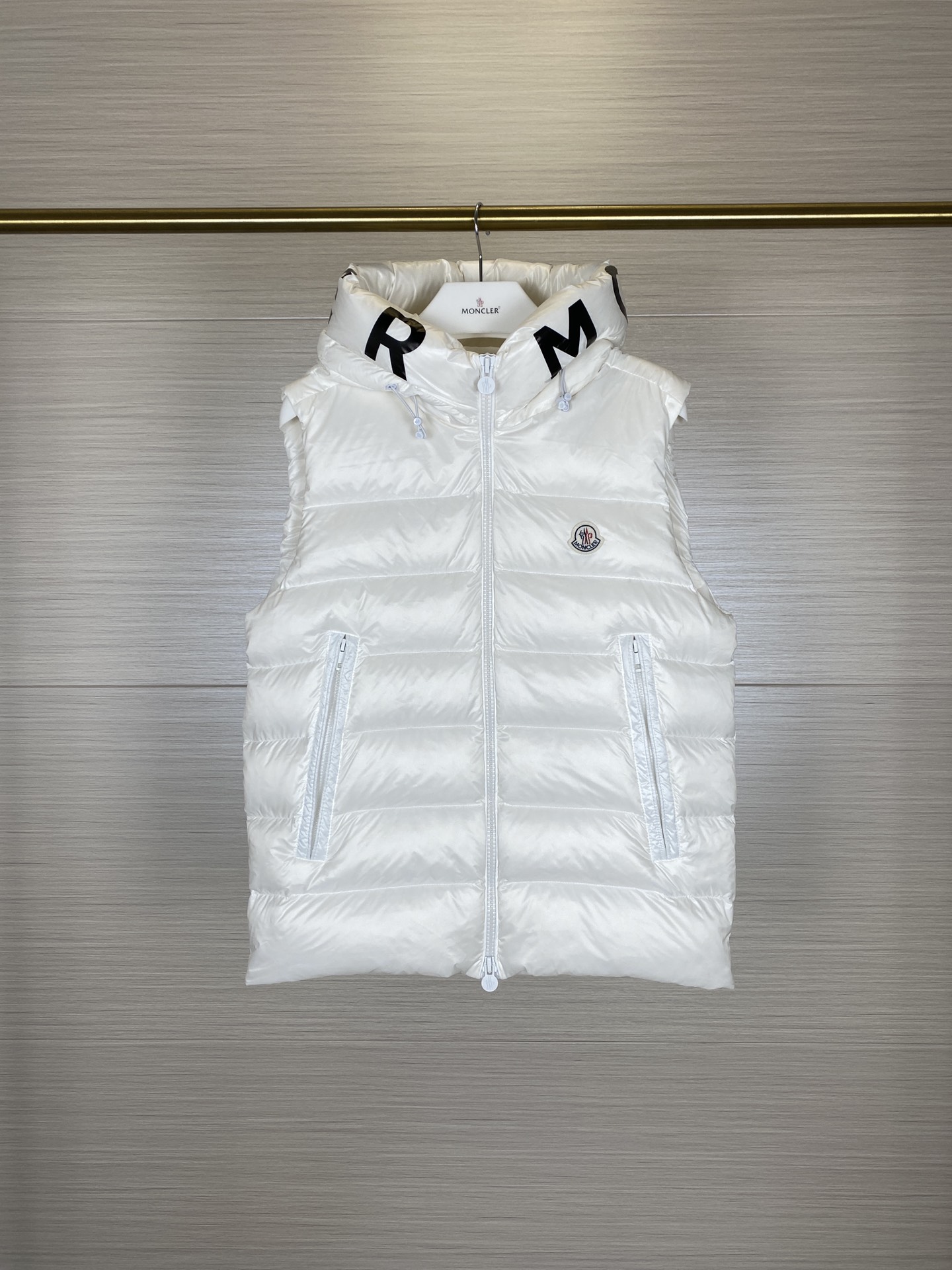 Moncler Ropa Camiseta de tirantes Chaleco Negro Blanco Impresión Universal para hombres y mujeres Blusa con capucha