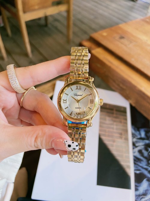 Chopard Happy Diamonds Watch - Gold-Tone, 30mm, with Floating Diamonds 1 Chopard Happy Diamonds Watch - Gold-Tone, 30mm, with Floating Diamonds
