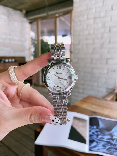 Chopard Happy Diamonds Ladies Watch, Stainless Steel Band, Silver Dial, 30mm 1 Chopard Happy Diamonds Ladies Watch, Stainless Steel Band, Silver Dial, 30mm
