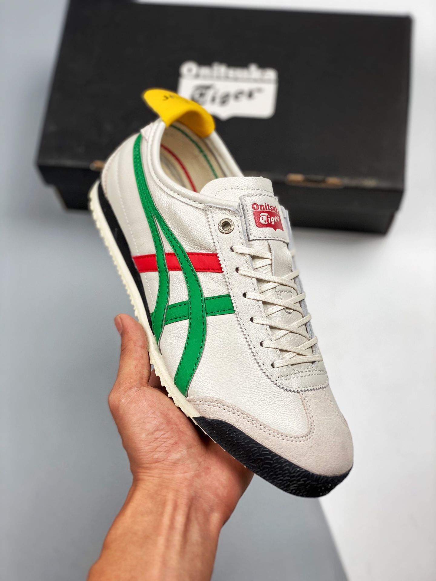 Asics Onitsuka tiger, edición réplica en piel de cordero, versión con chip y código QR, caja original con código QR, et…