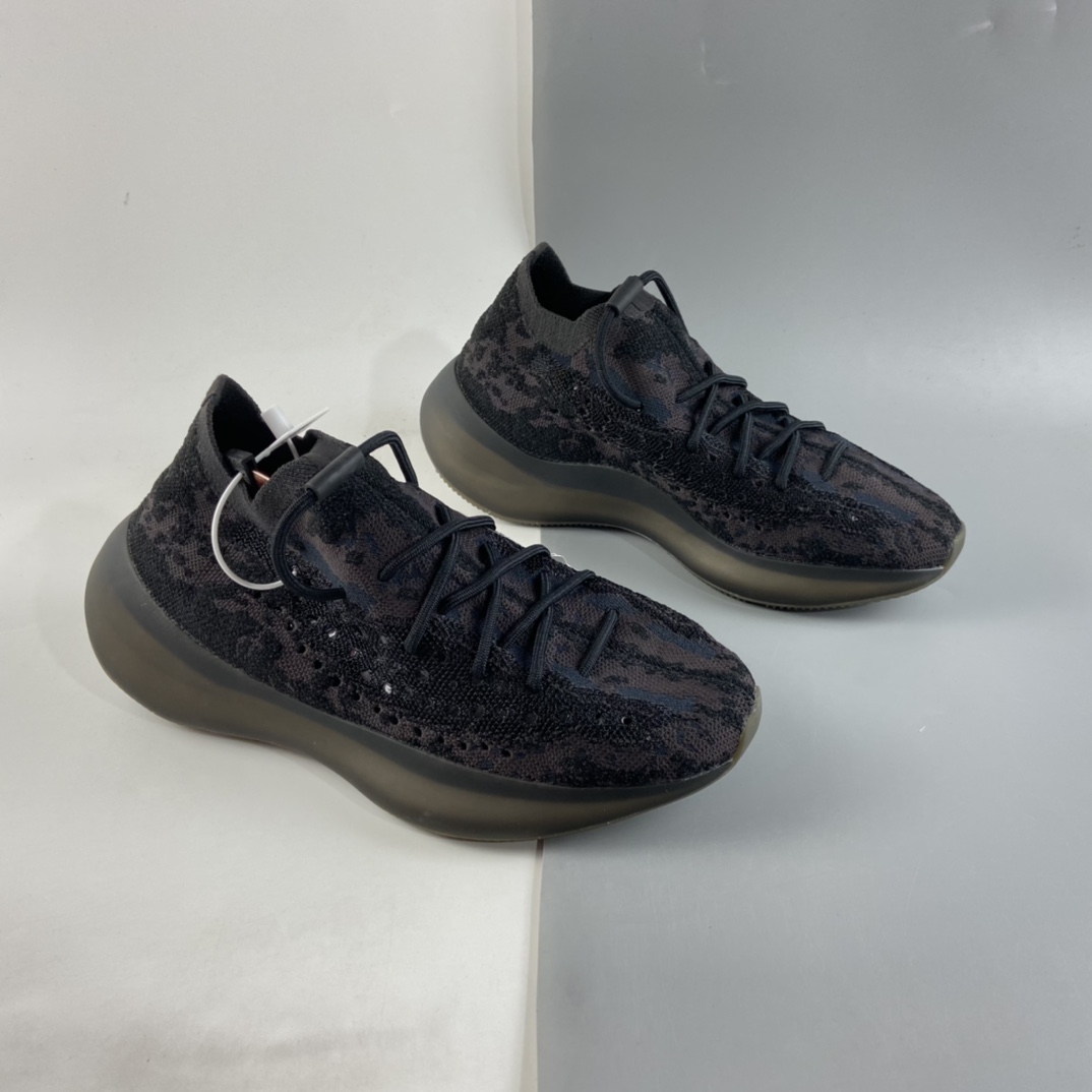 P350  Ad Originals YEEZY BOOST 380 V1”Onyx Reflective”休闲运动袜子慢跑鞋 H02536