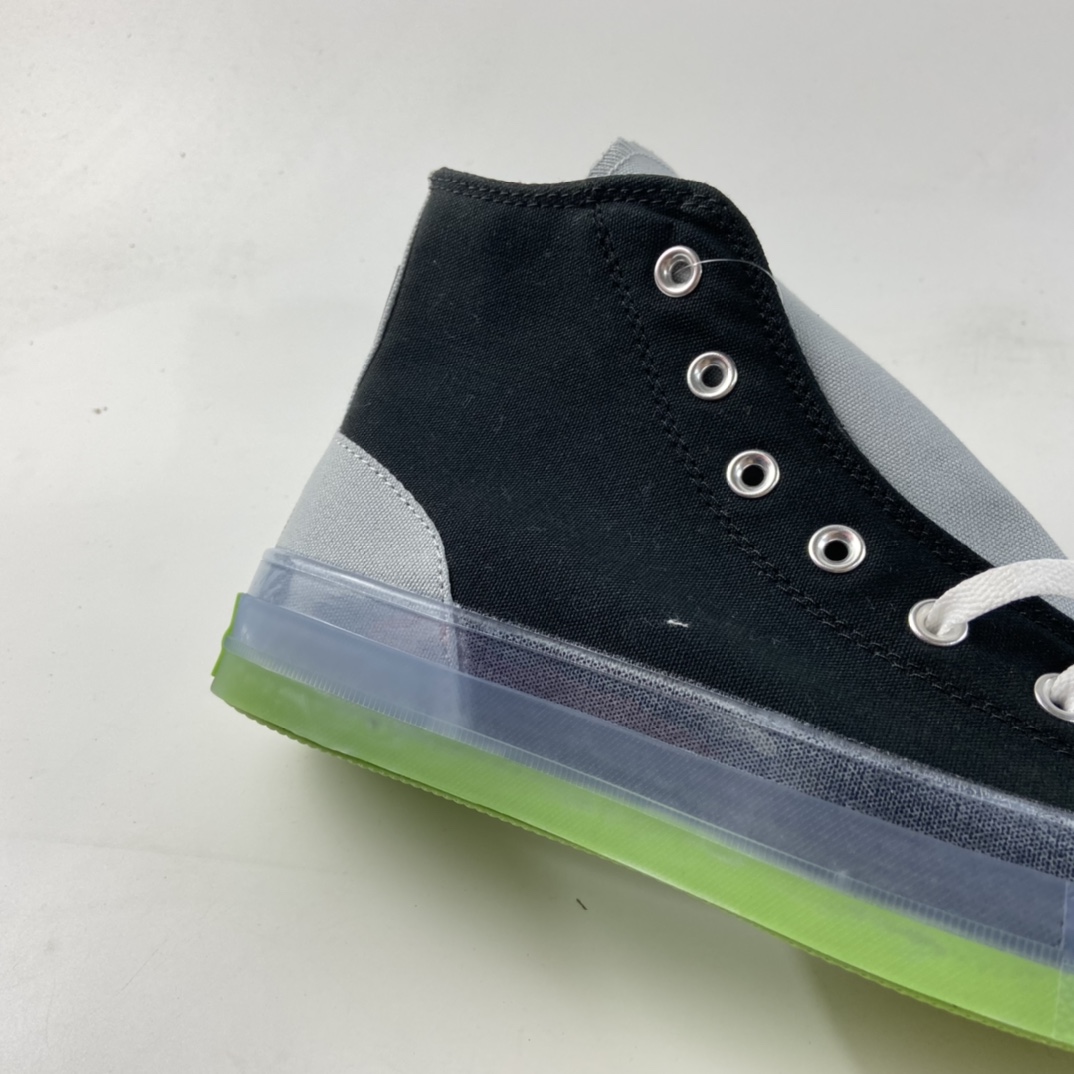 P160  CONVERSE Chuck Taylor All Star CX中性水晶果冻底绿色撞色帆布高帮鞋170834C