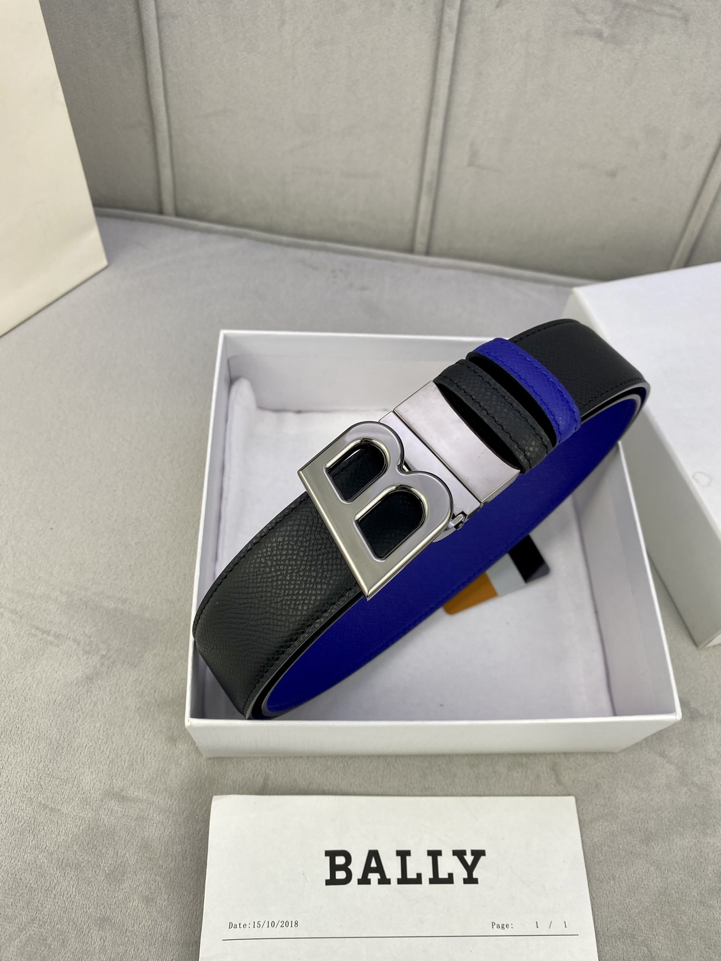 Authentic 3.5cm BALLY Barley Belts with Gold/Silver Buttons for Purchase and Customization. - 图片 5