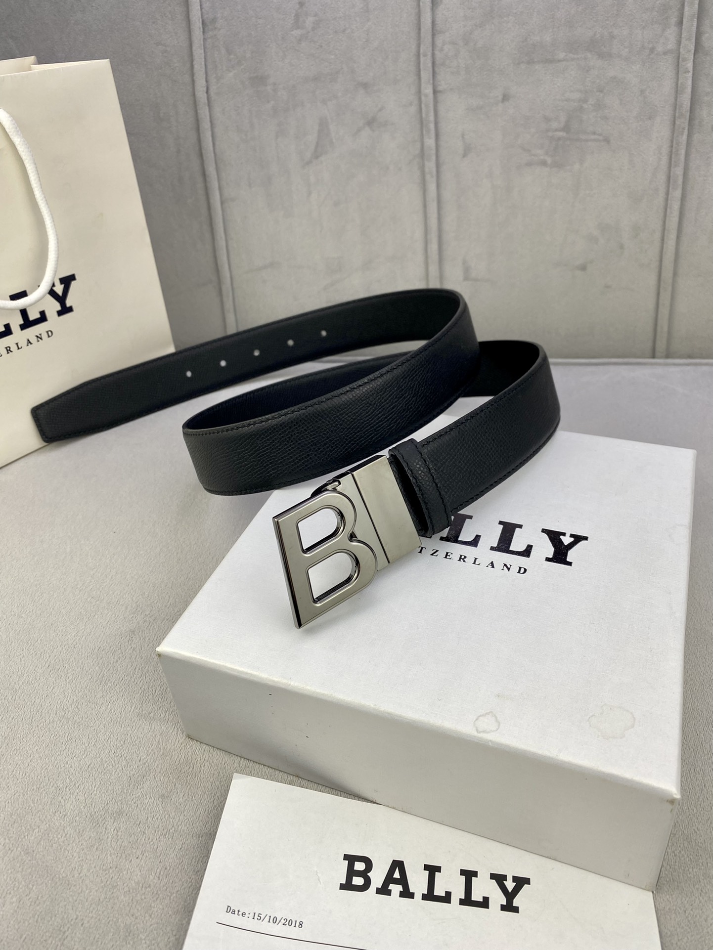 Authentic 3.5cm BALLY Barley Belts with Gold/Silver Buttons for Purchase and Customization. - 图片 6