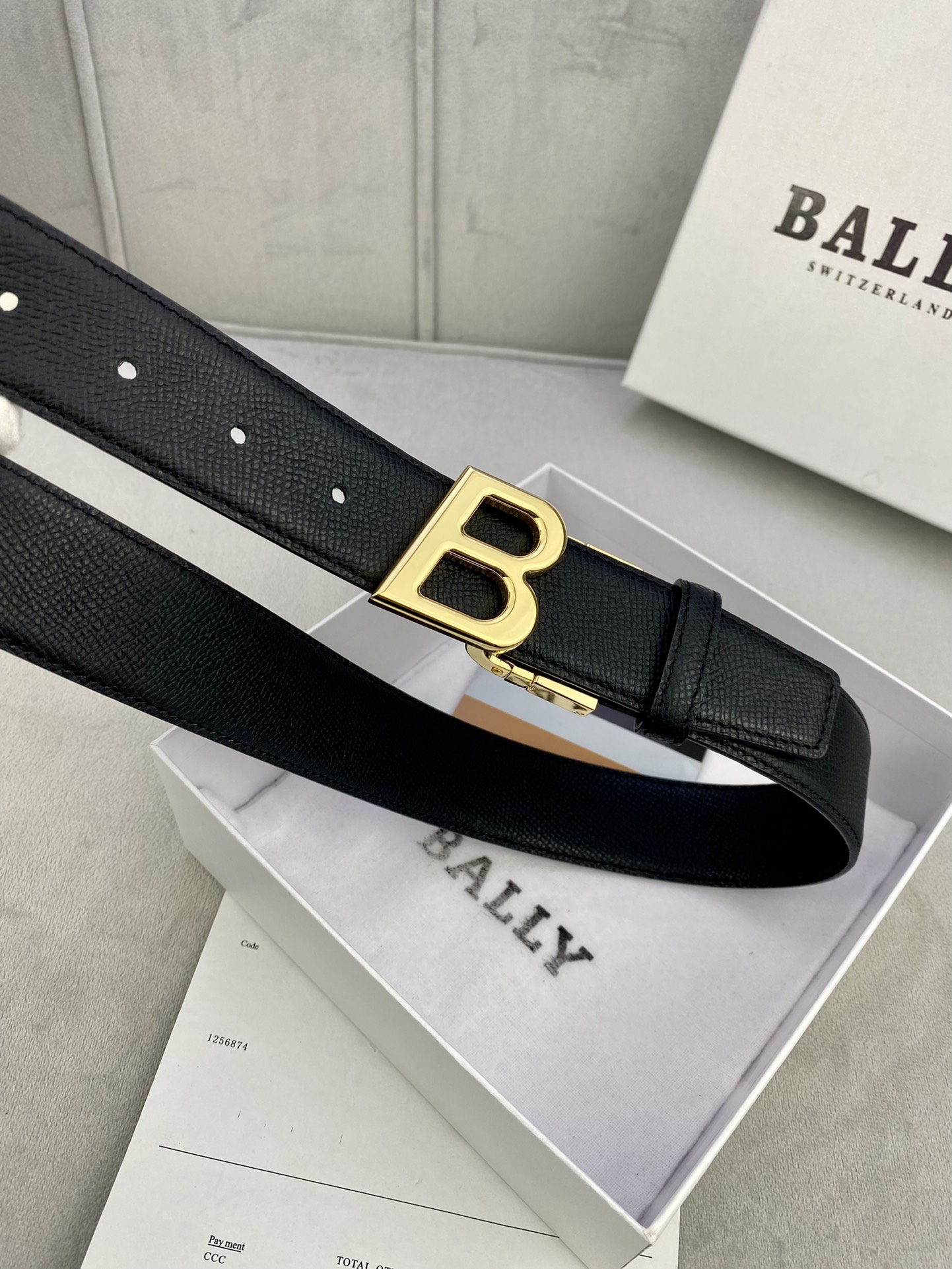 Authentic 3.5cm BALLY Barley Belts with Gold/Silver Buttons for Purchase and Customization. - 图片 2