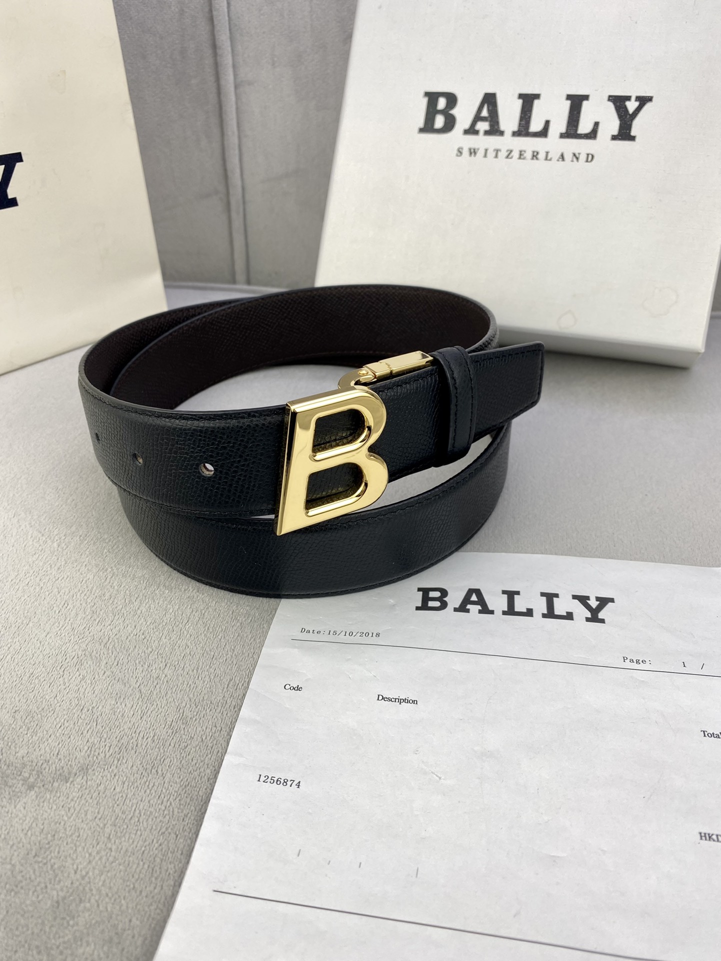 Authentic BALLY Barley Belts: 3.5cm Wide, Gold/Silver Buttons, Trim as Needed - 图片 7