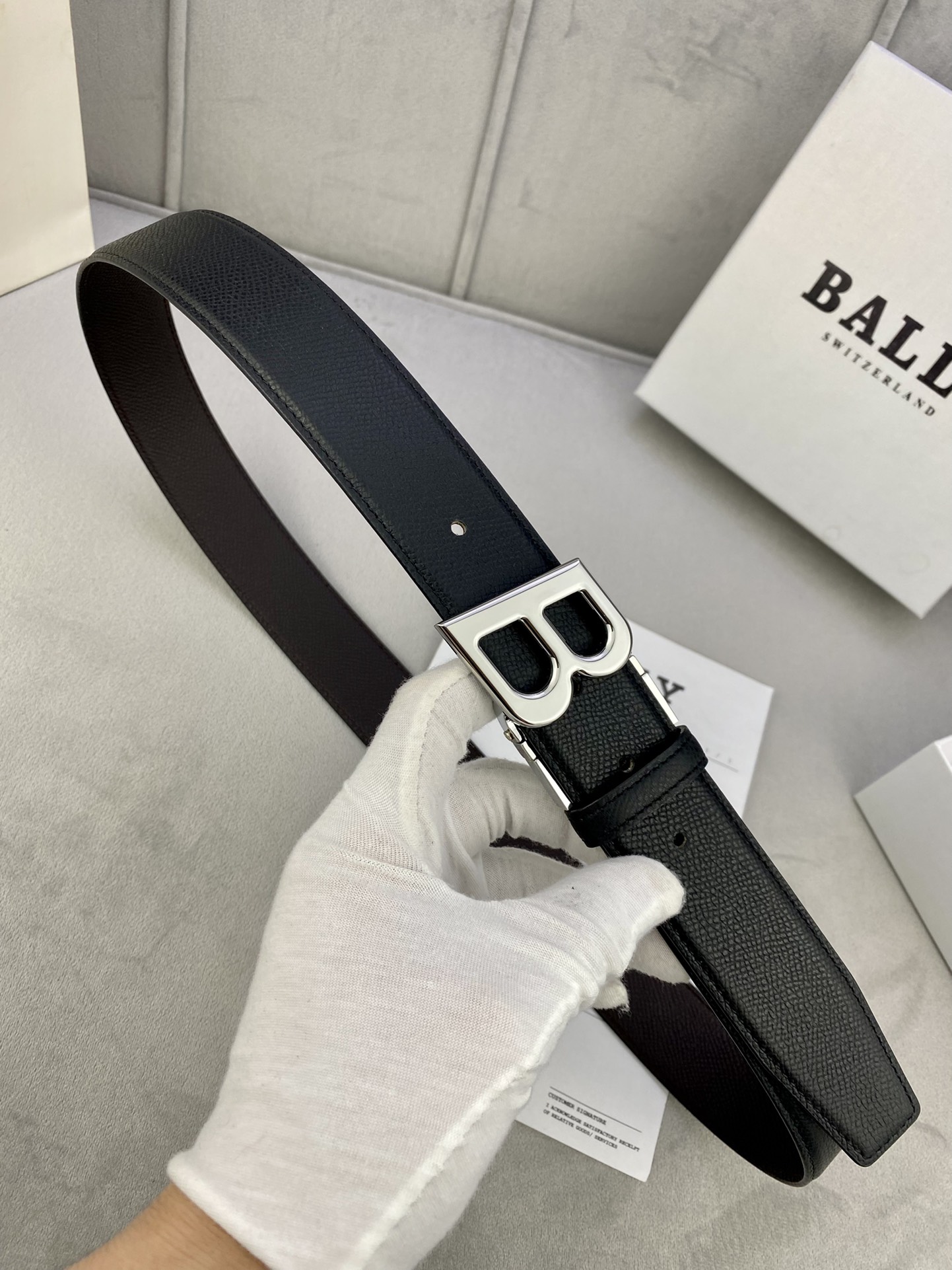 Authentic BALLY Barley Belts: 3.5cm Wide, Gold/Silver Buttons, Trim as Needed - 图片 4