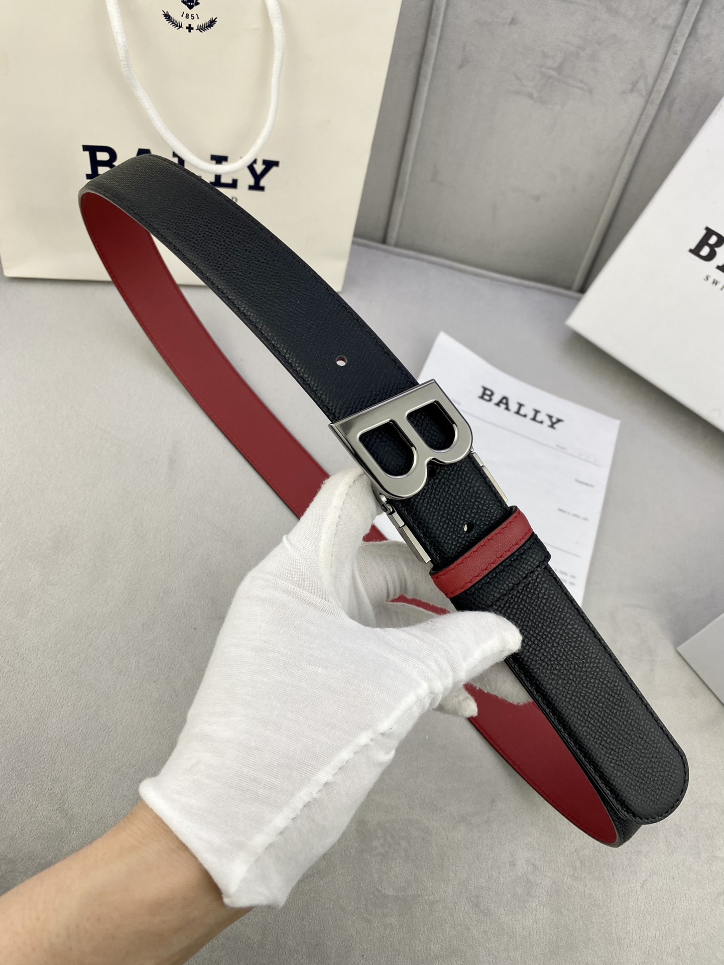Authentic 3.5cm BALLY Barley Belts: Gold/Silver Buttons, Trim as Needed - 图片 5