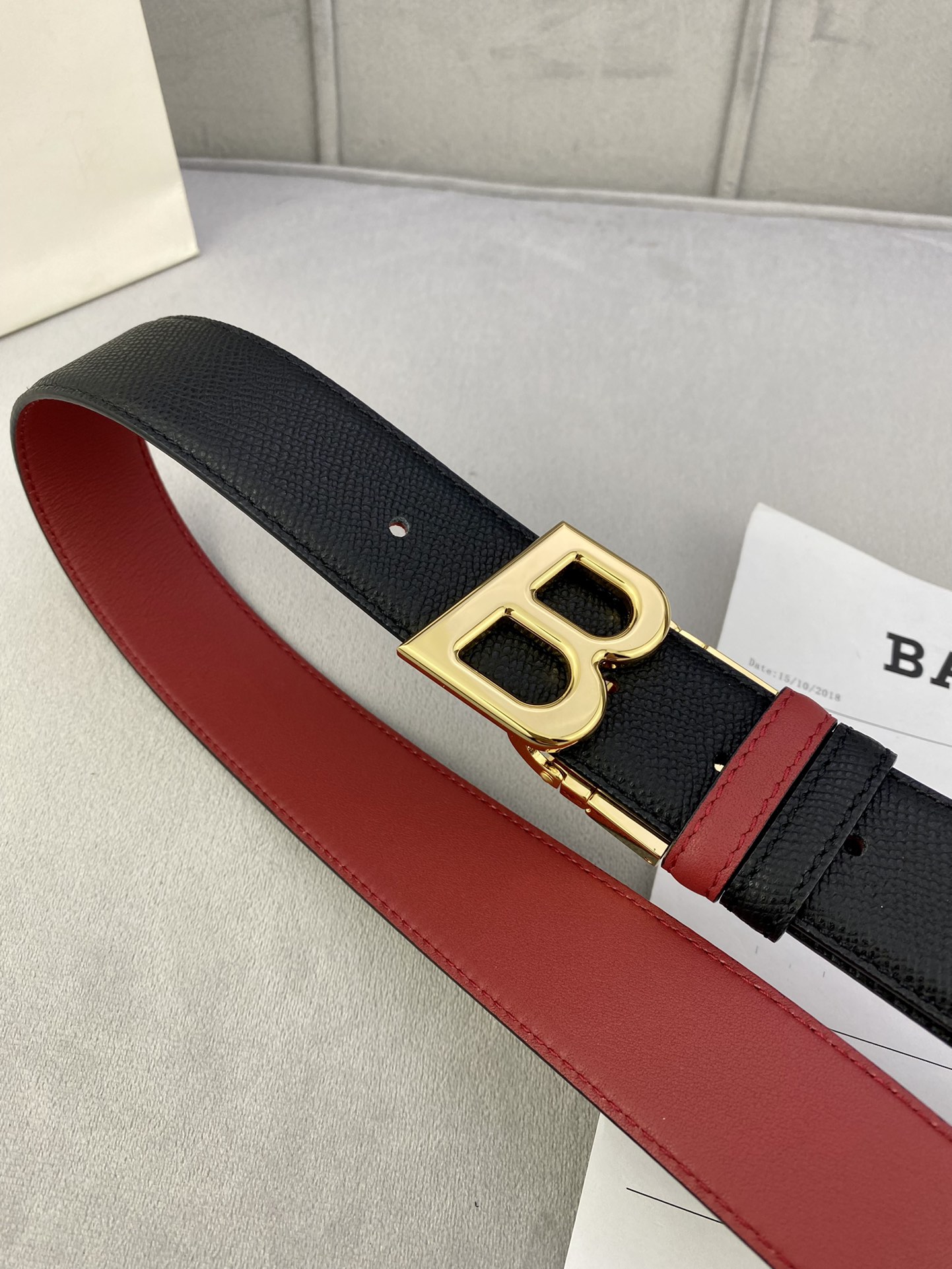 Authentic 3.5cm BALLY Barley Belts: Gold/Silver Buttons, Trim as Needed - 图片 2