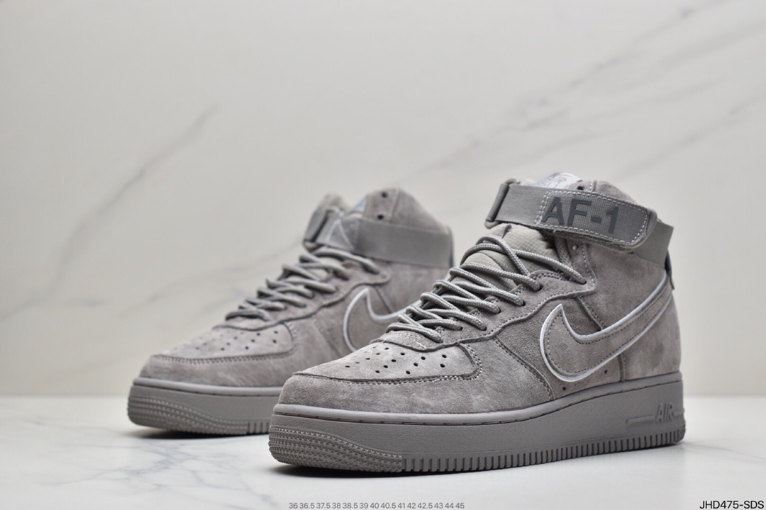 190  耐克Air Force1 MID x Reigning Champ 顶级灰猪八打造882098-100