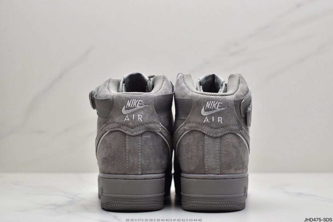 190  耐克Air Force1 MID x Reigning Champ 顶级灰猪八打造882098-100